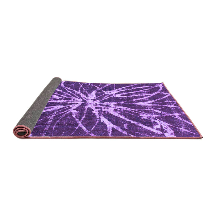 Sideview of Abstract Purple Modern Rug, abs1112pur