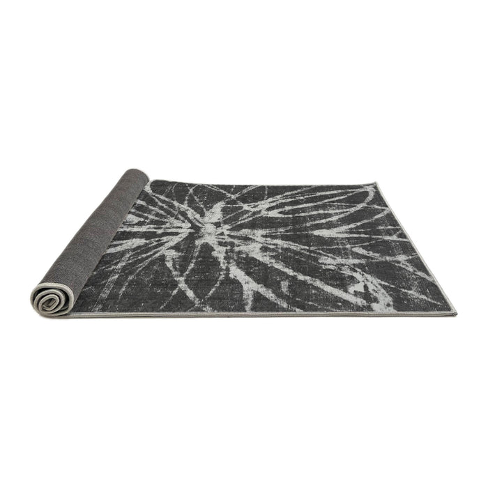 Sideview of Abstract Gray Modern Rug, abs1112gry