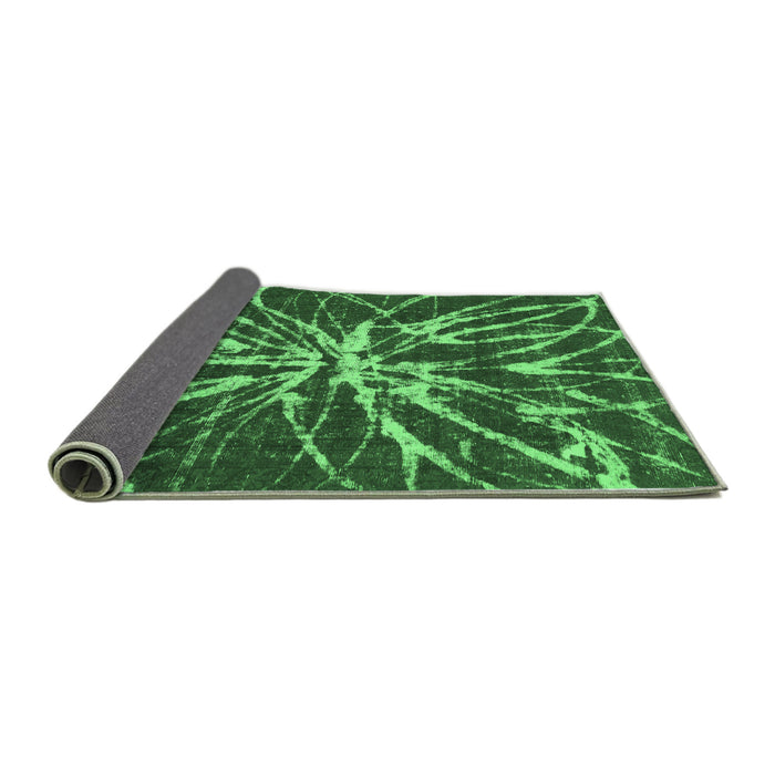 Sideview of Abstract Emerald Green Modern Rug, abs1112emgrn