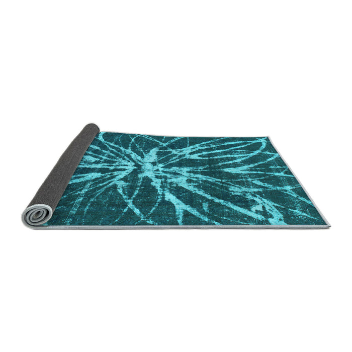 Sideview of Abstract Light Blue Modern Rug, abs1112lblu