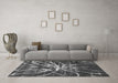 Machine Washable Abstract Gray Modern Rug in a Living Room,, wshabs1112gry