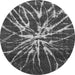 Round Machine Washable Abstract Gray Modern Rug, wshabs1112gry