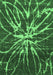 Machine Washable Abstract Emerald Green Modern Area Rugs, wshabs1112emgrn