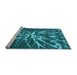 Sideview of Machine Washable Abstract Light Blue Modern Rug, wshabs1112lblu