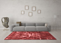 Machine Washable Abstract Red Modern Rug, wshabs1112red