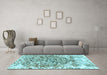 Machine Washable Abstract Light Blue Modern Rug in a Living Room, wshabs1113lblu