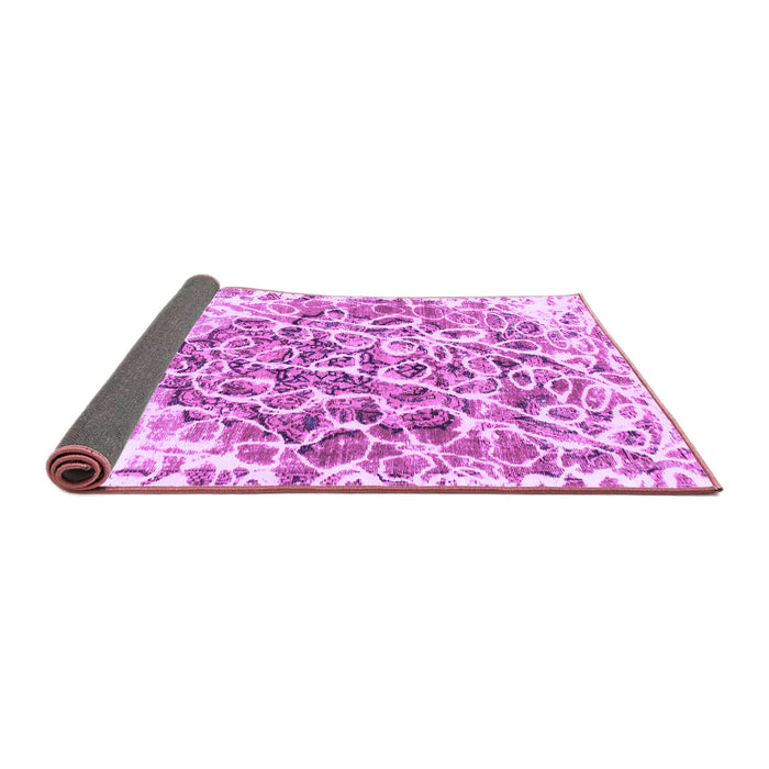 Sideview of Abstract Purple Modern Rug, abs1113pur