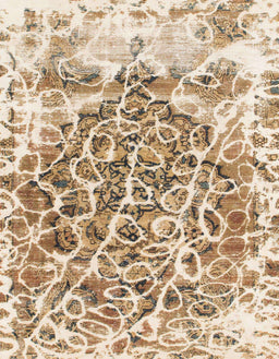 Abstract Deep Peach Orange Modern Rug, abs1113