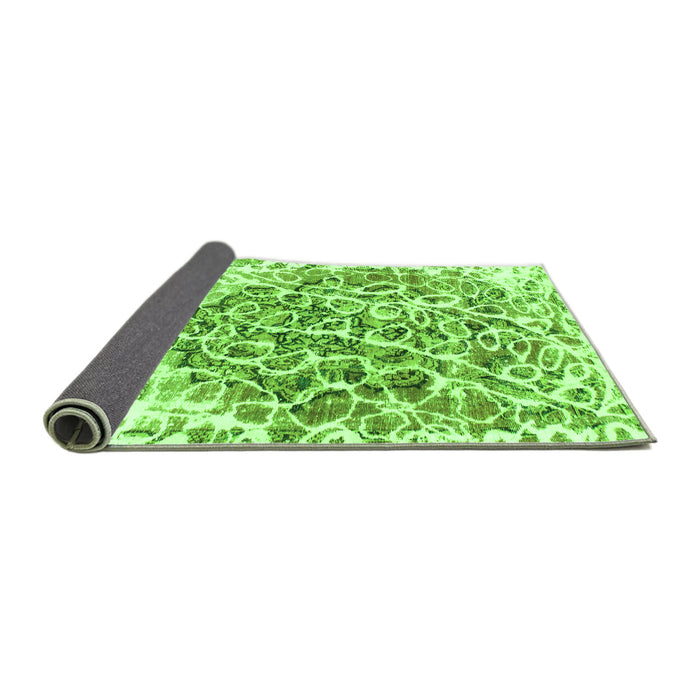 Sideview of Abstract Green Modern Rug, abs1113grn