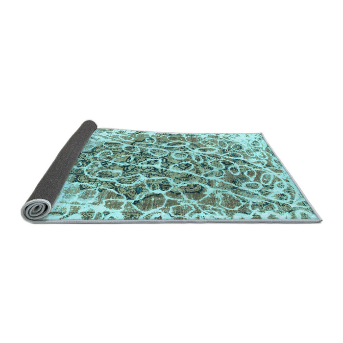 Sideview of Abstract Light Blue Modern Rug, abs1113lblu