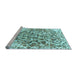 Sideview of Machine Washable Abstract Light Blue Modern Rug, wshabs1113lblu