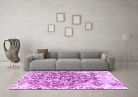 Machine Washable Abstract Purple Modern Rug, wshabs1113pur