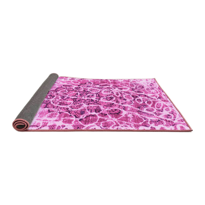 Sideview of Abstract Pink Modern Rug, abs1113pnk