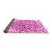 Sideview of Abstract Pink Modern Rug, abs1113pnk