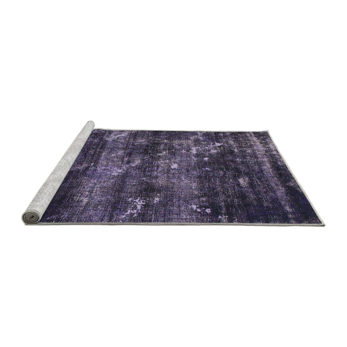 Sideview of Machine Washable Abstract French Lilac Purple Rug, wshabs1114