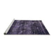 Sideview of Machine Washable Abstract French Lilac Purple Rug, wshabs1114