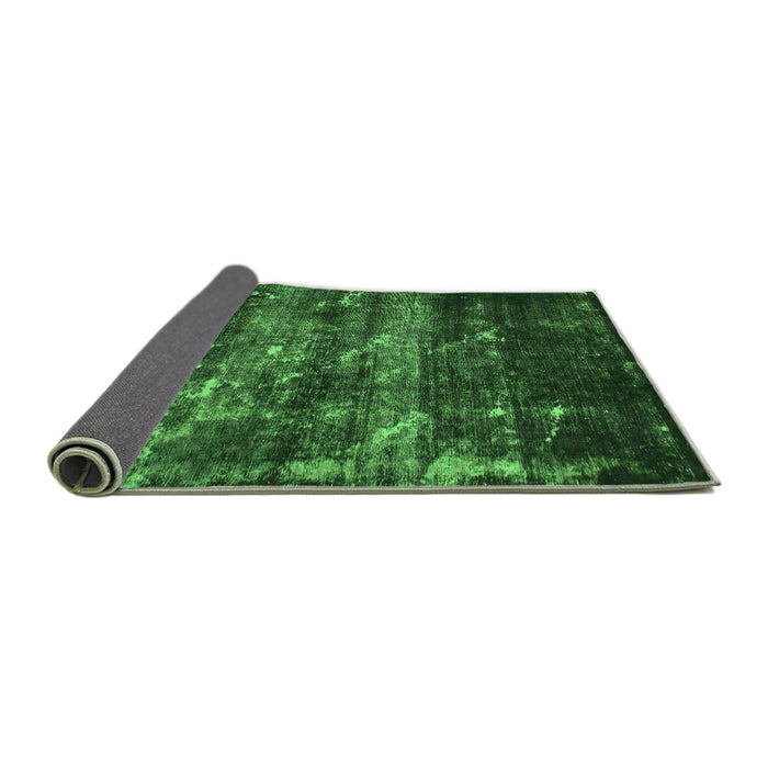 Sideview of Abstract Green Modern Rug, abs1114grn