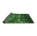 Sideview of Abstract Green Modern Rug, abs1114grn