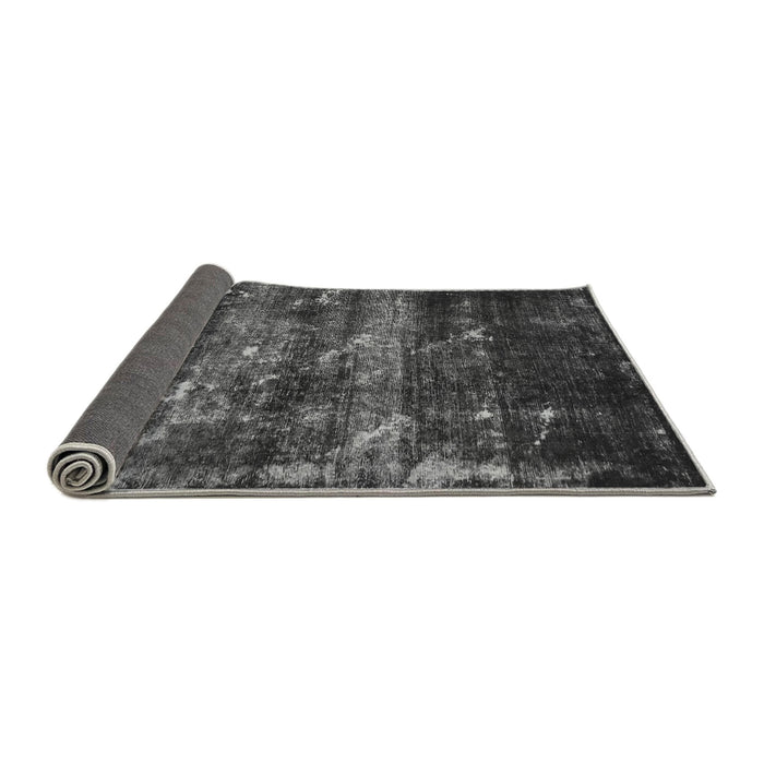 Sideview of Abstract Gray Modern Rug, abs1114gry