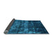 Sideview of Abstract Light Blue Modern Rug, abs1114lblu