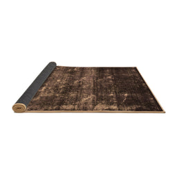 Sideview of Abstract Brown Modern Rug, abs1114brn