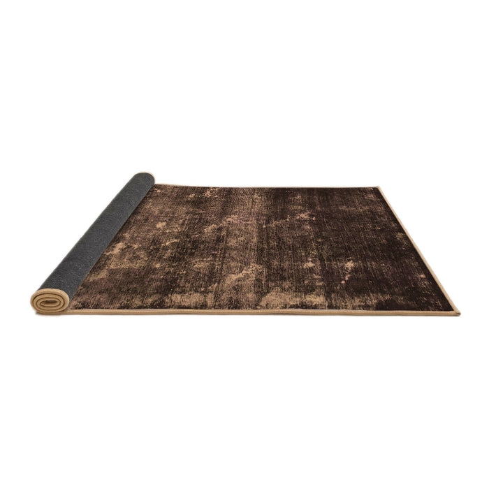 Sideview of Abstract Brown Modern Rug, abs1114brn
