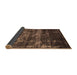 Sideview of Abstract Brown Modern Rug, abs1114brn