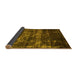 Sideview of Abstract Yellow Modern Rug, abs1114yw