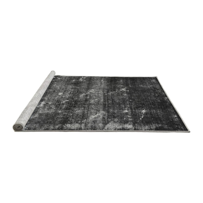 Sideview of Machine Washable Abstract Gray Modern Rug, wshabs1114gry