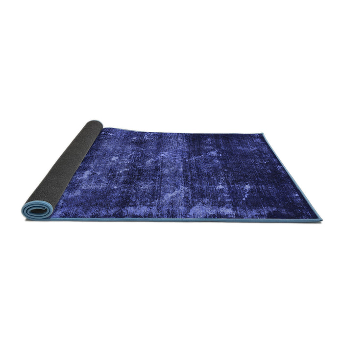 Sideview of Abstract Blue Modern Rug, abs1114blu