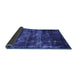 Sideview of Abstract Blue Modern Rug, abs1114blu