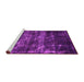 Sideview of Machine Washable Abstract Pink Modern Rug, wshabs1114pnk