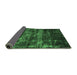 Sideview of Abstract Emerald Green Modern Rug, abs1114emgrn