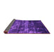 Sideview of Abstract Purple Modern Rug, abs1114pur