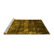 Sideview of Machine Washable Abstract Yellow Modern Rug, wshabs1114yw