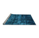 Sideview of Machine Washable Abstract Light Blue Modern Rug, wshabs1114lblu