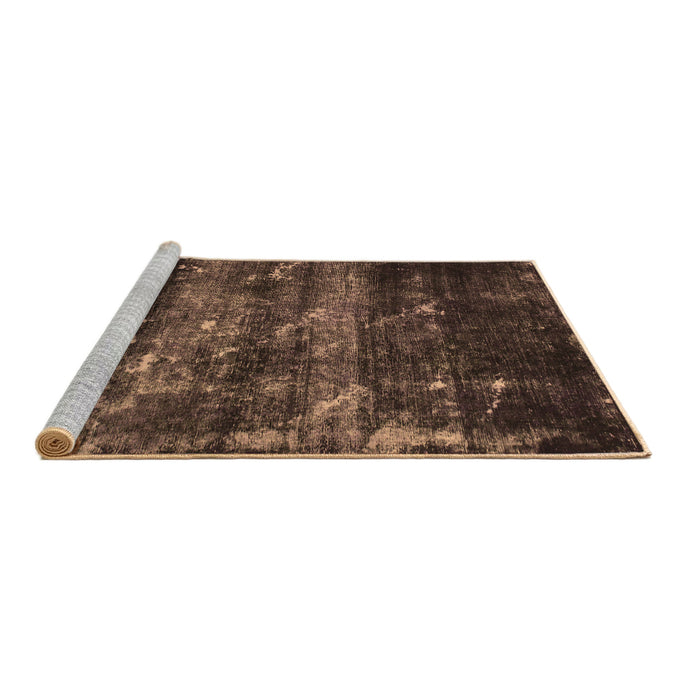 Sideview of Machine Washable Abstract Brown Modern Rug, wshabs1114brn