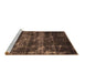 Sideview of Machine Washable Abstract Brown Modern Rug, wshabs1114brn