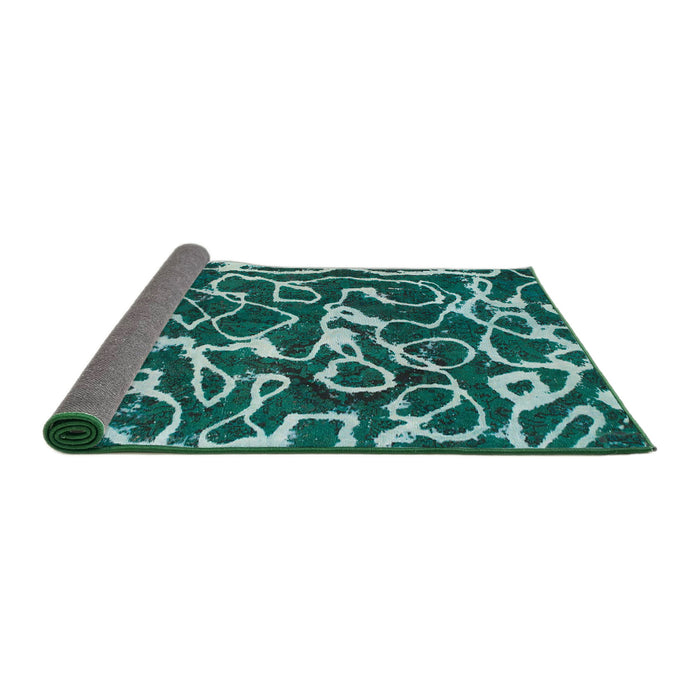 Sideview of Abstract AquaMarine Green Modern Rug, abs1115
