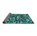 Sideview of Abstract AquaMarine Green Modern Rug, abs1115