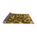 Sideview of Abstract Orange Modern Rug, abs1115org