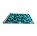 Sideview of Machine Washable Abstract Light Blue Modern Rug, wshabs1115lblu