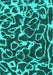 Abstract Turquoise Modern Rug, abs1115turq