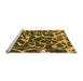 Sideview of Machine Washable Abstract Orange Modern Area Rugs, wshabs1115org