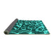 Sideview of Abstract Turquoise Modern Rug, abs1115turq