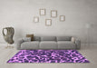 Machine Washable Abstract Pink Modern Rug in a Living Room, wshabs1115pnk