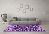 Machine Washable Abstract Pink Modern Rug, wshabs1115pnk