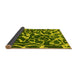 Sideview of Abstract Yellow Modern Rug, abs1115yw