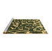 Sideview of Machine Washable Abstract Brown Modern Rug, wshabs1115brn