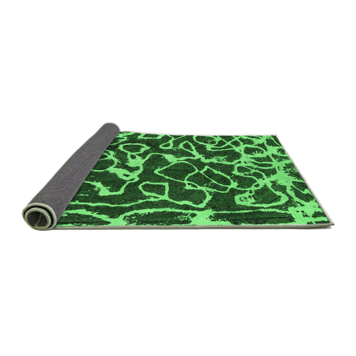 Sideview of Abstract Emerald Green Modern Rug, abs1115emgrn